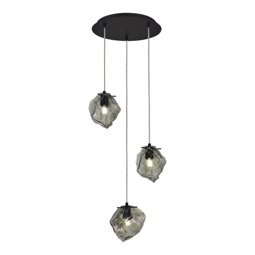 SL1175.403.03 Светильник подвесной ST-Luce Черный/Серо-зеленый E14 3*40W