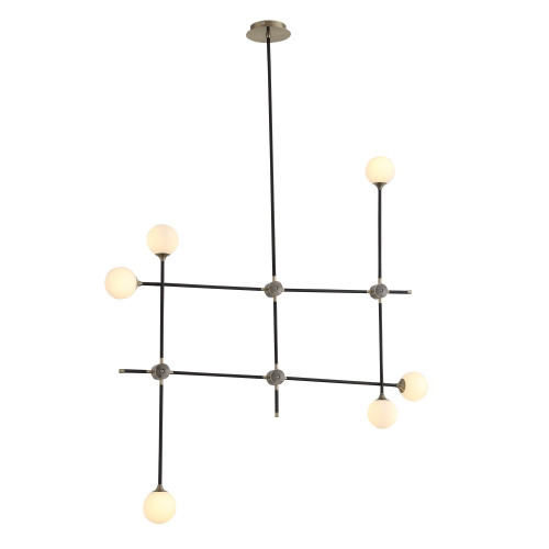 SL429.403.06 Светильник подвесной ST-Luce Черный, Золото/Белый G9 6*5W