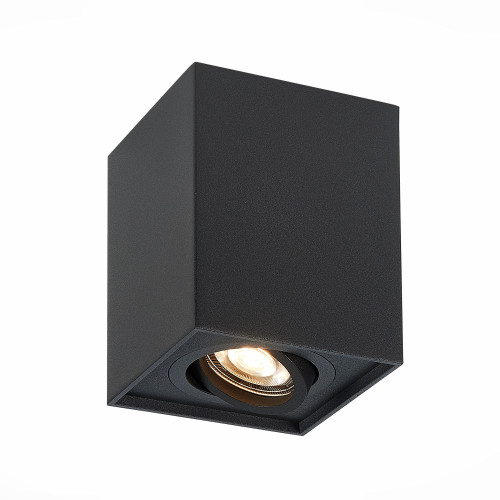 ST109.407.01 Светильник потолочный Черный GU10 1*50W  L100xW100xH123 220V Без ламп