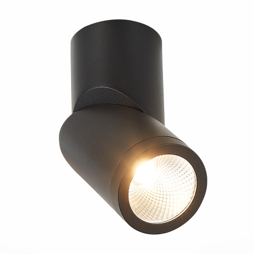 ST650.432.10 Светильник потолочный Черный LED 1*10W 3000K 800Lm Ra>90 38° IP44 D62xH151 165-265V