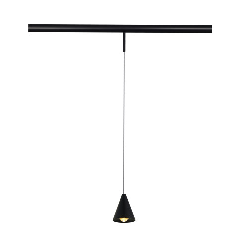 ST689.436.05 Магнитный трековый светильник Черный LED 1*5W 3000K Lm Ra>90 40° IP20 D80xH98 24V